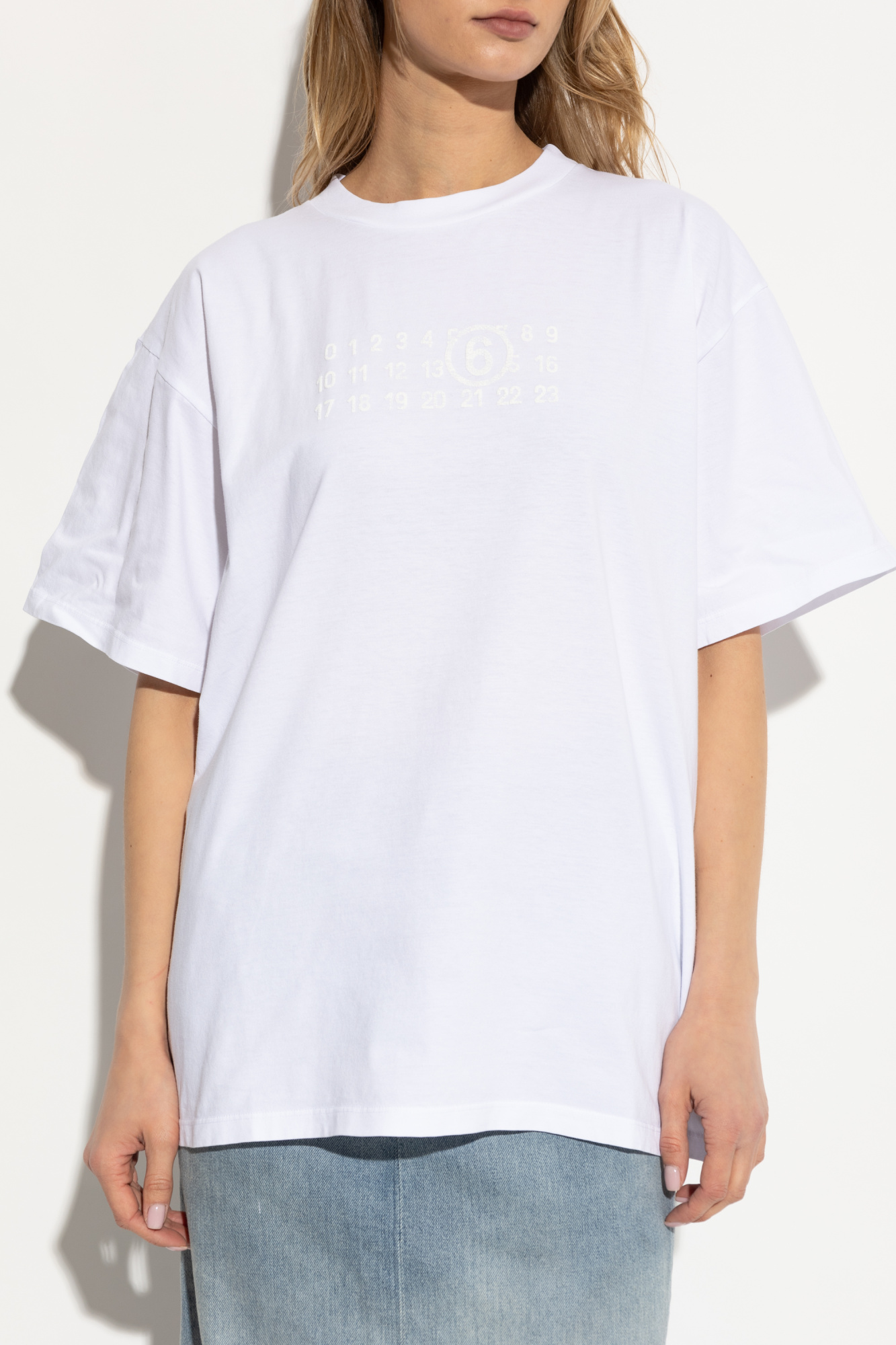 Tシャツ・カットソー MM6 Maison Margiela T-SHIRT WITH LOGO (S62GD0202 M20115100) MM6 Maison Margiela T-shirt with logo | Women's Clothing